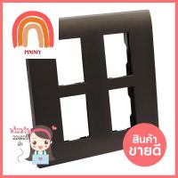 หน้ากาก 4 ช่อง HACO W1104-ST สีแม็ทแบล็คWALL PLATE HACO W1104-ST 4 GANG MATT BLACK **ลดราคาจัดหนัก **