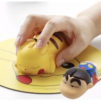 เมาส์บลูทูธไร้สาย ลายการ์ตูน Pikachu treasure Kemeng Crayon Shin Chan Pikachu 3D สไตล์เกาหลี826