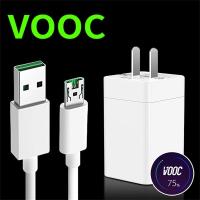 CANVELL ไมโคร USB ที่ชาร์จ USB แบบพกพาชาร์จโทรศัพท์มือถือสำหรับ OPPO สายชาร์จ VOOC Type-C ชาร์จเร็วหัวชาร์จที่ชาร์จด่วน VOOC