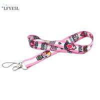 LFYE5L ผู้หญิง ของขวัญ ใบรับรอง Lanyard ผู้ถือป้ายบัตรประจำตัว สายคล้องคอ การ์ตูน พวงกุญแจ พวงกุญแจพลังสาว สายโทรศัพท์มือถือ Webbing Hang Rope เชือกเส้นเล็กสตรี