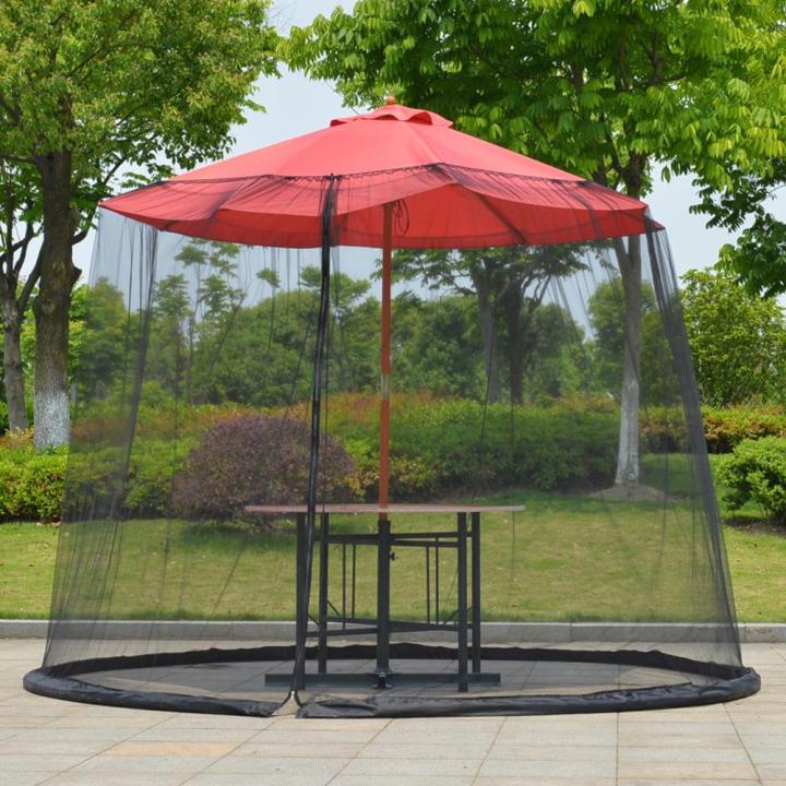 mesh-zipper-closure-anti-insect-mosquito-net-garden-sun-protection-patio-umbrella-cover