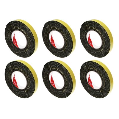 6Pcs 5M Black Single Sided Self Adhesive Foam Tape Closed Cell 20mm Wide x 3mm Thick