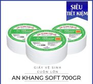 Giấy vệ sinh cuộn lớn An Khang Soft700,700g cuộn cực rẻ,siêu mịn,đẹp