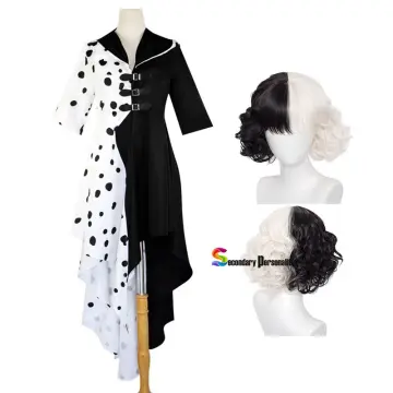 Cos Cruella Red Dress Black And White Witch Live-action Anime