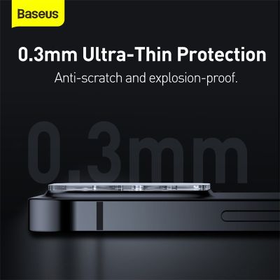 [ในสต็อก] Baseus 2ชิ้นกล้องเลนส์ป้องกันสำหรับ 13 Mini Pro Max 2022เต็มกรอบเลนส์ฟิล์มใสกล้องแก้วกรณีการป้องกัน