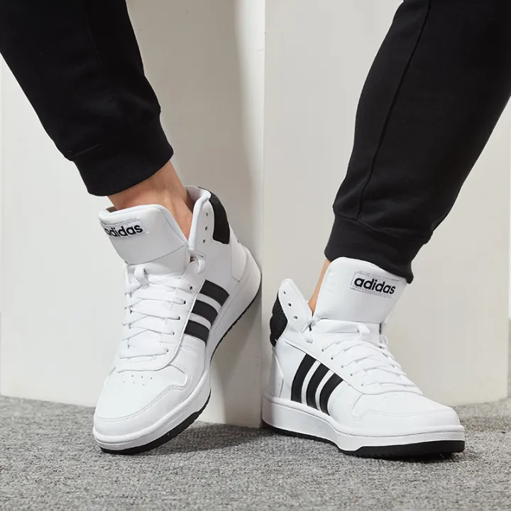 Adidas Adidas men's shoes official website authentic casual shoes high-top shoes white shoes men | Lazada PH