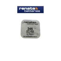 ถ่านนาฬิกา ถ่านกระดุม Renata 346 (SR712SW) Watch Batteries Silver Oxide 1.55V (Swiss Made) ถ่านสวิส แพคกิ้งเม็ดเดี่ยว ถ่านใหม่ ของเเท้