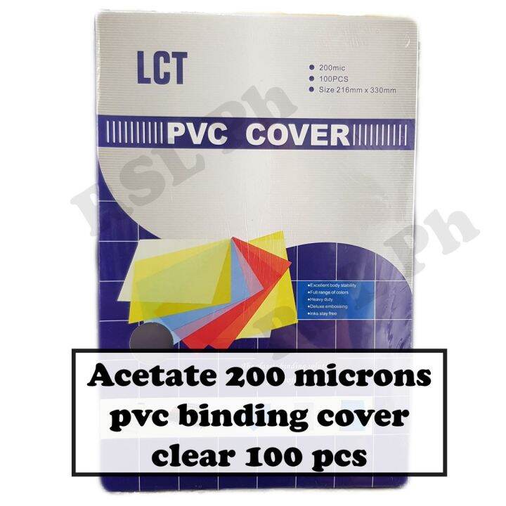 Acetate Clear PVC Binding Cover 200 microns 0.2 mm LCT 100 Sheets