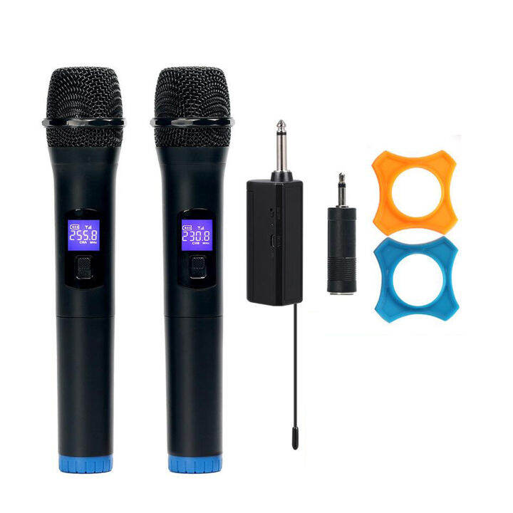 Multifunctional Dual Channel Wire Less Microphone Cordless Handheld Mic