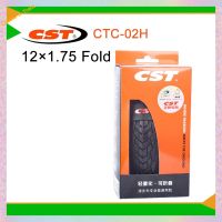 ยาง CST 12*1.75ยางรถจักรยานรถไฟเหาะยางด้านนอกพับได้ CTC 02H 12นิ้วแข่งอุปกรณ์ยางภายในและภายนอกรถเข็น