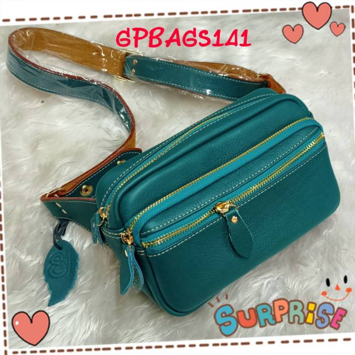 gpbags-กระเป๋าคาดเอวหนังชามัวส์-รุ่น-n141-05-ขนาด-8-นิ้ว-กระเป๋าสะพายเฉียง-กระเป๋าคาดอก