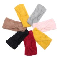 COME Women Girls Candy Color Crochet Hair Accessories Twist Knot Hairband Thick Warm Cashmere Knitted Headband