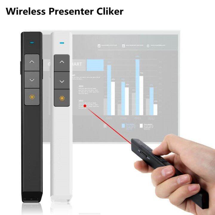 Red Laser Powerpoint Pen Wireless Presentation Cliker USB Wireless Pointer RF Pointer PPT