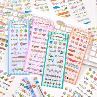 【LZ】 MOHAMM 4 Sheets PET Cartoon Cute Symbol Decorative Stickers for Scrapbooking DIY Materials Journaling Collage
