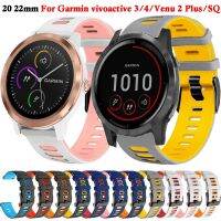 ℗ஐ Strap Bracelet For Garmin vivoactive 3 4 VENU 2 Plus SQ 2 55 645 965 Smart Watchbands Band 20mm 22mm Silicone WristBand Correa