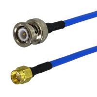 1Pcs RG402 0.141" BNC Male Plug to SMA Male Plug Connector RF Coaxial Jumper Pigtail Bule Semi Flexible Cable 6inch~10M Electrical Connectors