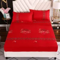 [COD] Internet celebrity protective fitted sheet single piece non-slip bed surrounded by dust-proof sheets pillowcase pair/one