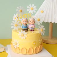 Cake Topper for Grandpa Grandma Longevity Family Birthday Cake Decorations Love Gifts