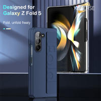 KISSCASE ข้อมือยางยืดเคสโทรศัพท์แบบพับได้สำหรับ Samsung Galaxy Z Fold 5 Fold 4 Fold 3 5G เป็นมิตรกับผิวเคลือบป้องกันทุกรูปแบบเคส Galaxy ด้านหลังเป็นซิลิโคนพับ5พับ4พับ3