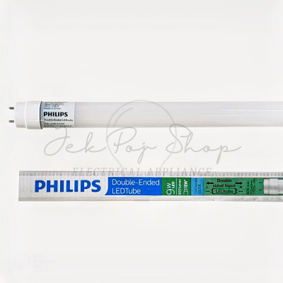 หลอดนีออนฟลูออเรสเซนต์ LED T8 9W แสงขาว Daylight ยี่ห้อ Philips รุ่น Double-Ended (เฉพาะหลอด)