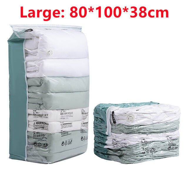 LORDWEY No Need Pump Vacuum Bags Large Plastic Storage Bags for Storing