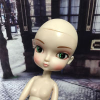 36cm Makeup Bald Doll Multi-joint Movable Body with Eyes 14 Bjd Doll Dress Up Toy for Girls