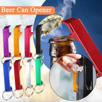 Portable Beer Bottle Opener Keychain Mini Pocket Aluminum Alloy Beverage Beer  Bottle Opener Wedding Party Favor Gifts