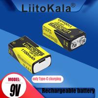 zvhm00 2PCS LiitoKala USB-9V 1100mAh Rechargeable battery Type-C USB Battery lithium for Multimeter Toy Remote Control Microphone