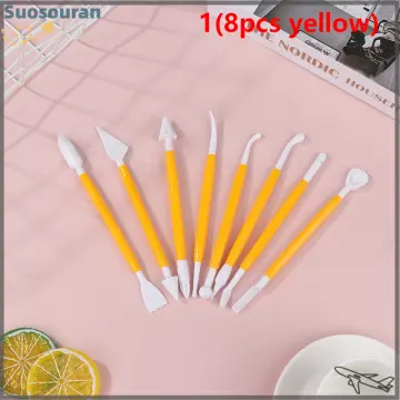 8pcs/set Plastic Clay Sculpting Set Polyform Sculpey Tools Set For Shaping  Clay Playdough Tools Toys Polymer Modeling Clay Tools
