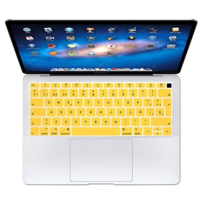 ฝาครอบป้องกันผิวป้องกันแป้นพิมพ์ภาษาสเปน EU Teclado สำหรับ Apple ใหม่ MacBook Air 13 13.3นิ้ว A1932 2019 2018สัมผัส ID