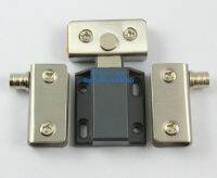 【CW】 2 x Press Glass Door Hinge Set Clamp Clip Magnetic Catch Latch