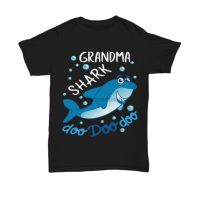 Funny Grandma Shark Doo T-Shirt For Grand Tee Gift s Day Top Christmas Gifts Tee Shirt  OUCF