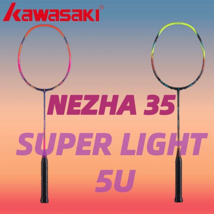 Kawasaki Raket Badminton Profesional Super Ringan 5U Ofensif Tinggi