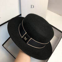 High Quality Hats For Women Wool Fedoras Flat Top Wide Jazz Hat Vintage Trilby Felt Fedora Hat Black Church Caps