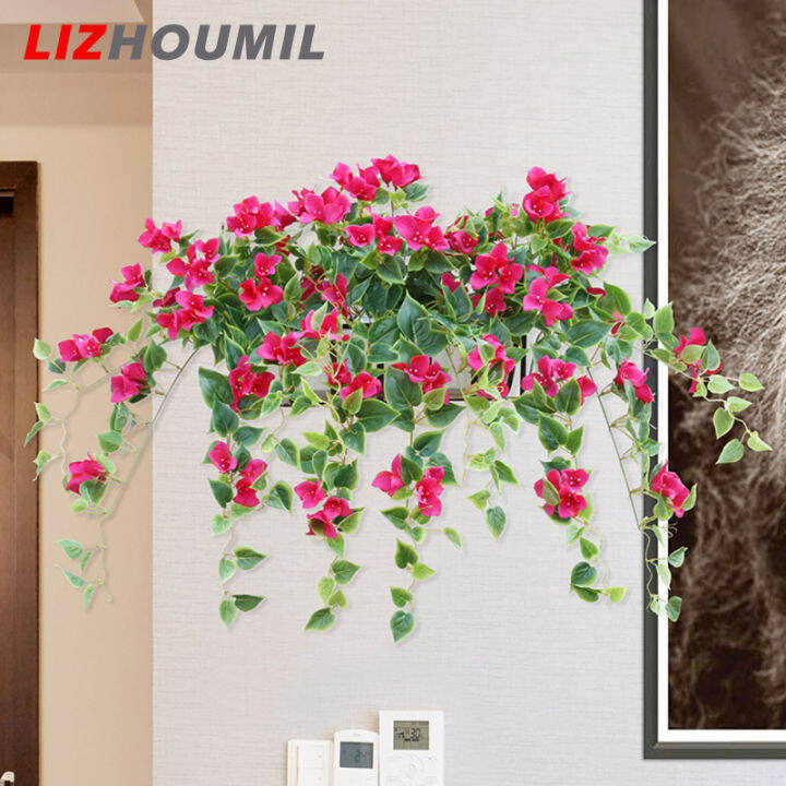 lizhoumil-ช่อพืชปลอมดอกไม้ใช้แขวนเทียม1ชิ้น-2ชิ้นสำหรับตกแต่งสวนลานกลางแจ้ง