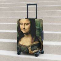 [[Koala Travel] Mona Lisa] วันหยุดผ้าคลุมกระเป๋าเดินทางถือแมวบ้ากระเป๋าเดินทางผ้ายืดกล่องป้องกันนามบัตรเคส