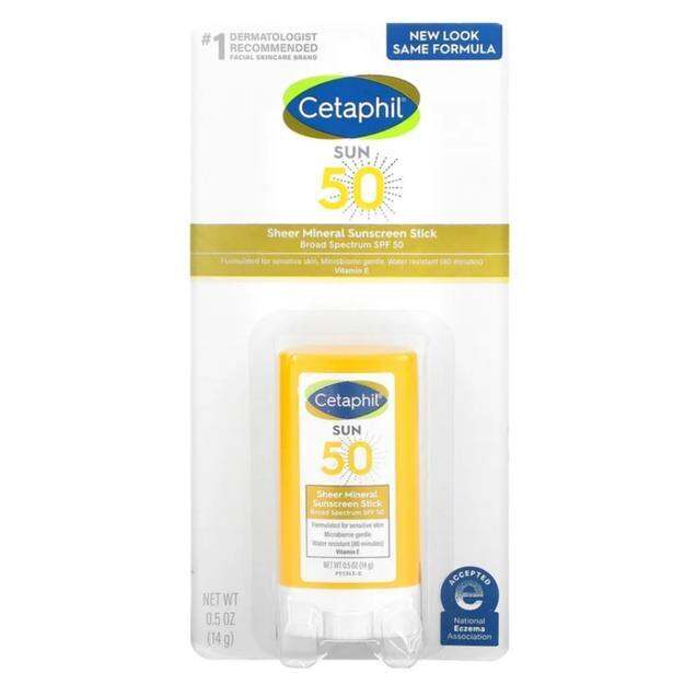 CETAPHIL Sheer Mineral Sunscreen Stick for Face Body 0.5oz spf 50 ...