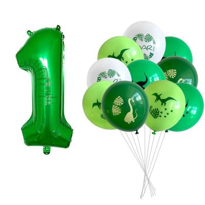 Happy Birthday Balloon Dinosaur Party 1 2 3 4 5 Foil Balloons Air Baloon Boy 1st Birthday Party Decorations Kids Babyshower Dino Balloons