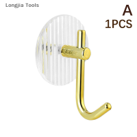 Longjia Tools ตะขอติดผนังอะคริลิคติดผนังสำหรับแขวนกันน้ำ1 4ชิ้น