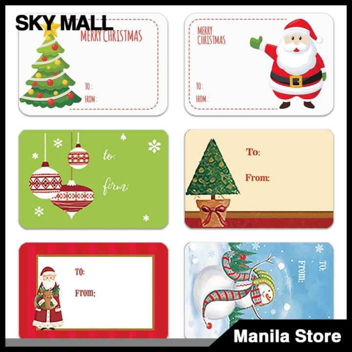 Christmas Name Sticker 250pcs/roll Adhesive Christmas Gift Name Tags ...