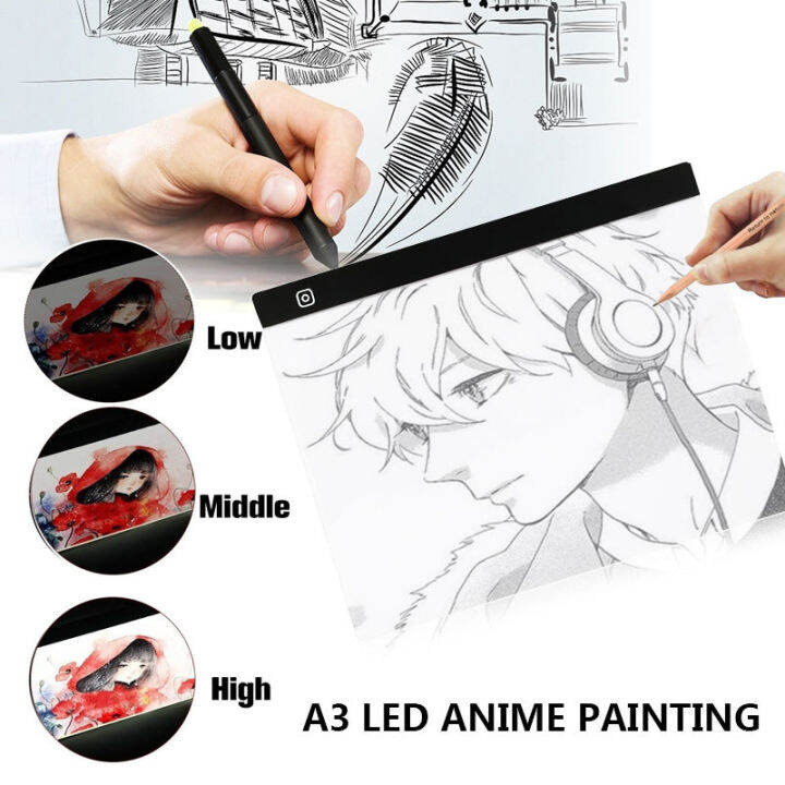 Drawing Digital Graphics Pad A3 LED Drawing Tracing Board Digital Pad