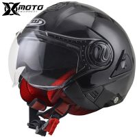 【LZ】✟  Open Face Motocicleta Capacete Lente Dupla Moto Racing Motocross Verão