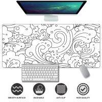 sea Topographic white wave Mousepad Extended Game Mousepad