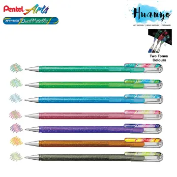 Gel Pen Set, Pentel Hybrid Dual Metallic Pens, Sparkly Pen, Pen