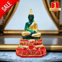 {ABIG-06}พระแก้วมรกต ทรงเครื่องฤดูฝน หน้าตัก 3 นิ้ว สูง 18 cm เนื้อเรซิ่น ผ่านพิธีพุทธาภิเษกมาแล้ว งานปิดทองประดับเพชรสวยงาม