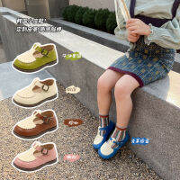 New style2023 รองเท้าหนังเด็กแบบใหม่สำหรับฤดูใบไม้ผลิรองเท้าเจ้าหญิงสำหรับเด็กผู้หญิงสไตล์ญี่ปุ่นรองเท้าชั้นเดียวสำหรับเด็กรองเท้าเด็กพื้นนิ่มระบายอากาศเข้าสวน 1611