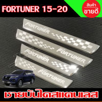 ชายบันได สแตนเลส (แบบแปะบน) FORTUNER 2015 - 2023 ใส่ร่วมกันได้ทุกปี (R)