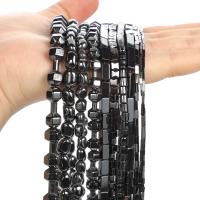 Natural Stone Beads Long Square Black Hematite Loose Spacer Beads for Jewelry Making Bracelets DIY Accessories 3/4/5/6/8/9/13MM Collars