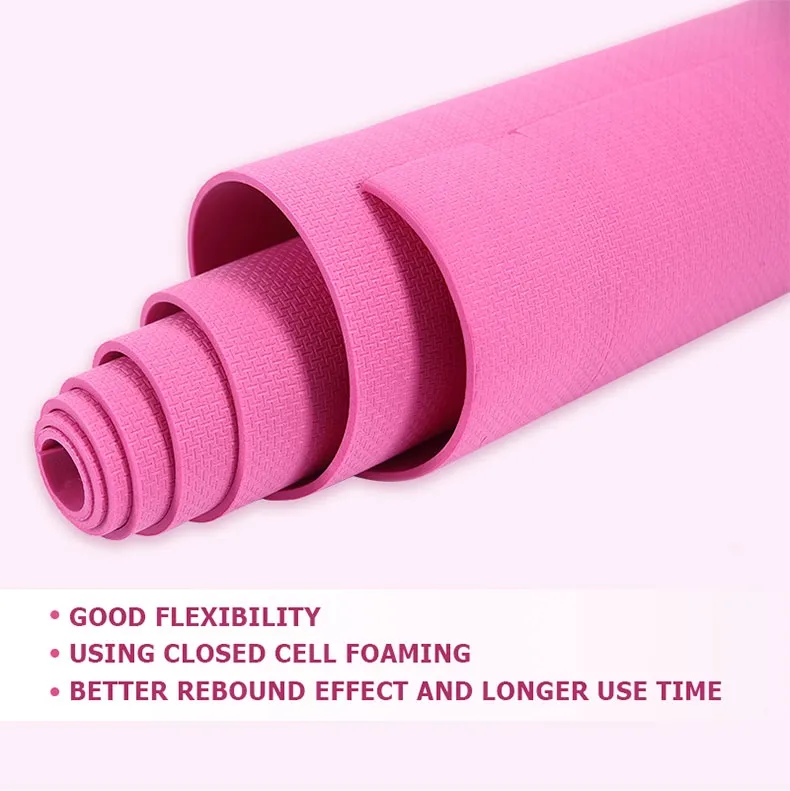 NFO）☾▽ 5mm Thick Non-Slip Yoga Mat High Density Gym Household Pilates  Fitness Reformer Natural