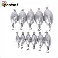 SDG 5PCS Split น้ำหนัก Hook Connector Line Sinkers รูปมะกอก ตะกั่วตกปลาตก Sinker หยด